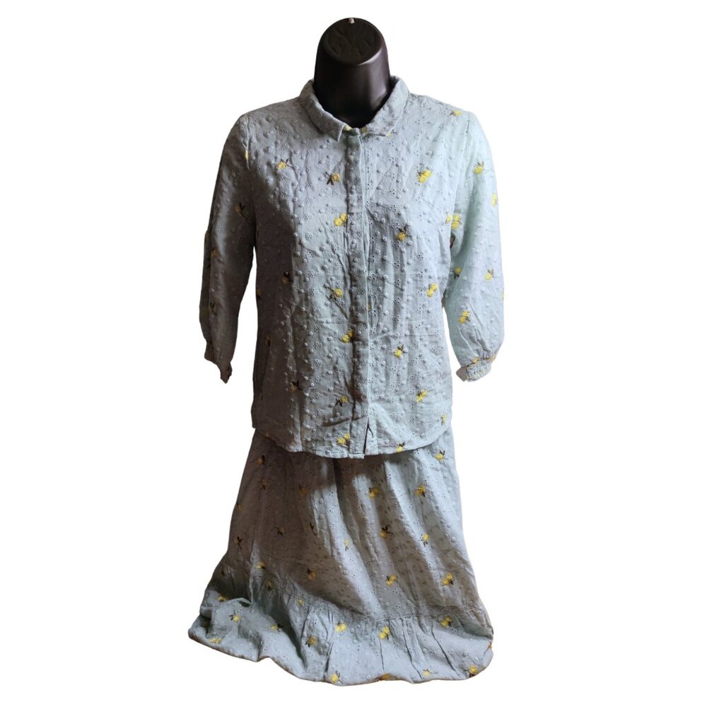 Hopscotch Girl's Eyelet with Flowers 2 Piece Set Size 14 Mint SB5CP7141EG